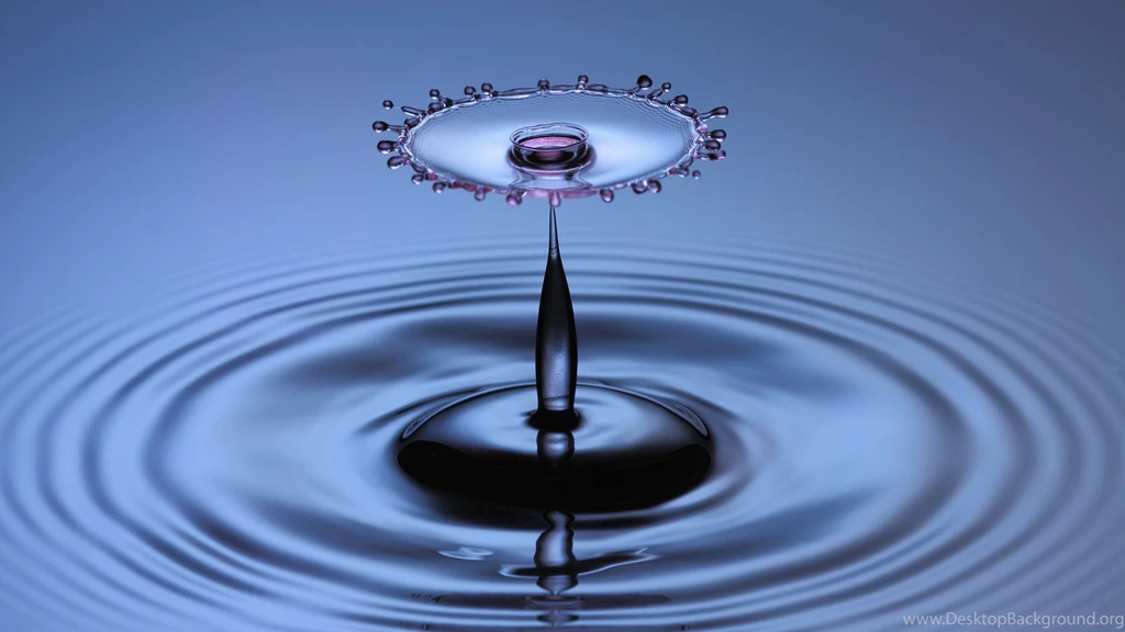 Blue Water Drop Splash