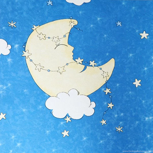 Cartoon Wall Papers Kid Room Pink Blue Beige Wallpapers Cute Mural ...