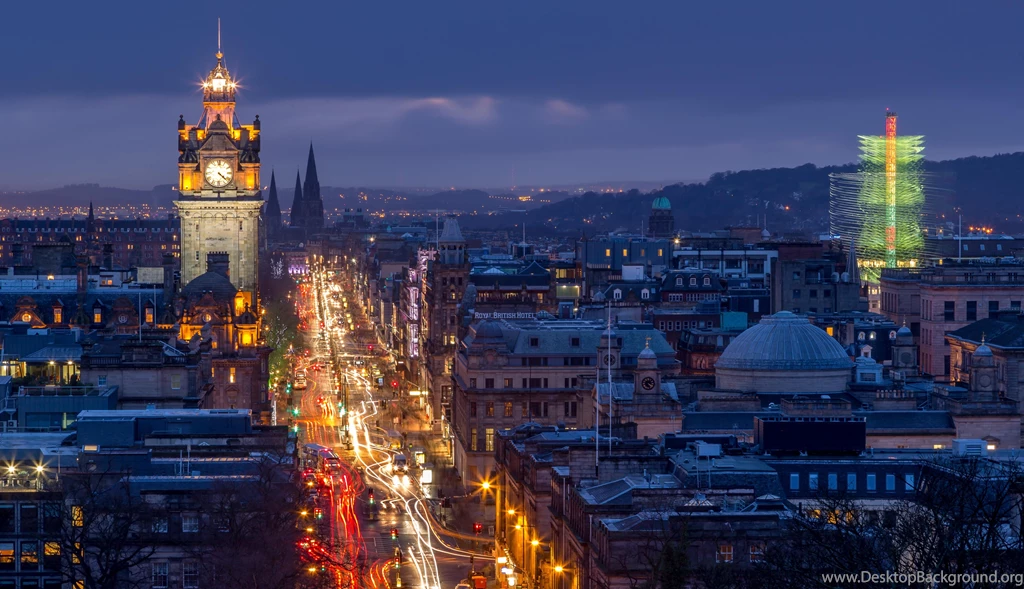 Edinburgh Carlton Hill Road Night Wallpapers