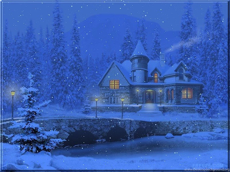 Free Wallpapers By ART TLC, Wallpapers TLC, 3D Snowy Cottage ...