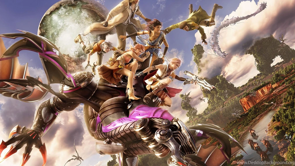 Final Fantasy XIII Wallpapers   All Characters Flying