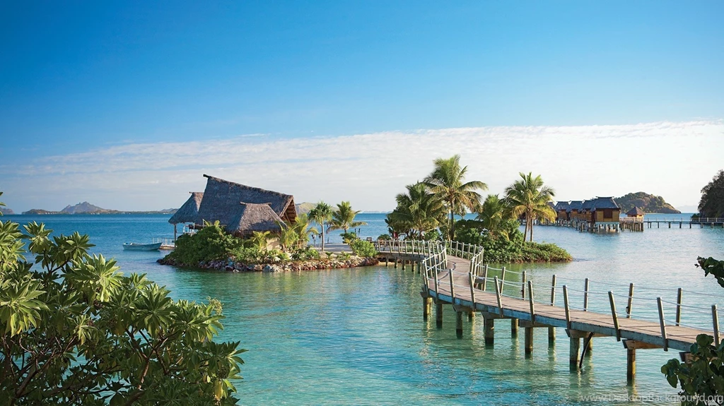 Fiji Islands Green Hills Landscapes Wallpapers