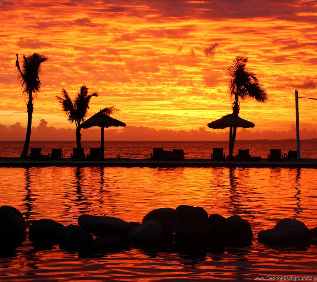 Sunset In Fiji Mobile Wallpapers 14439