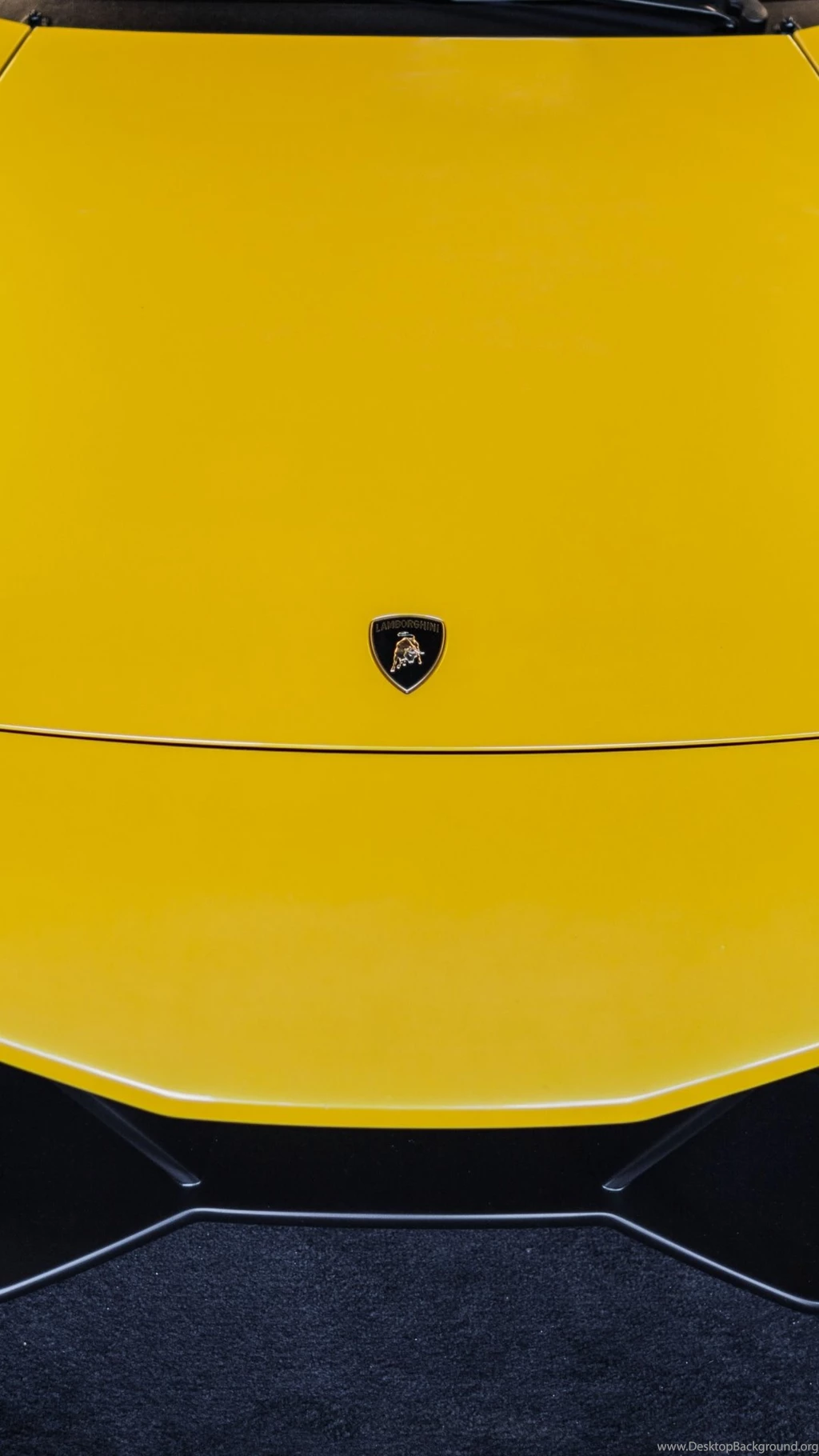 Download Wallpapers 1080x1920 Lamborghini, Murcielago, Hood, Yellow ...