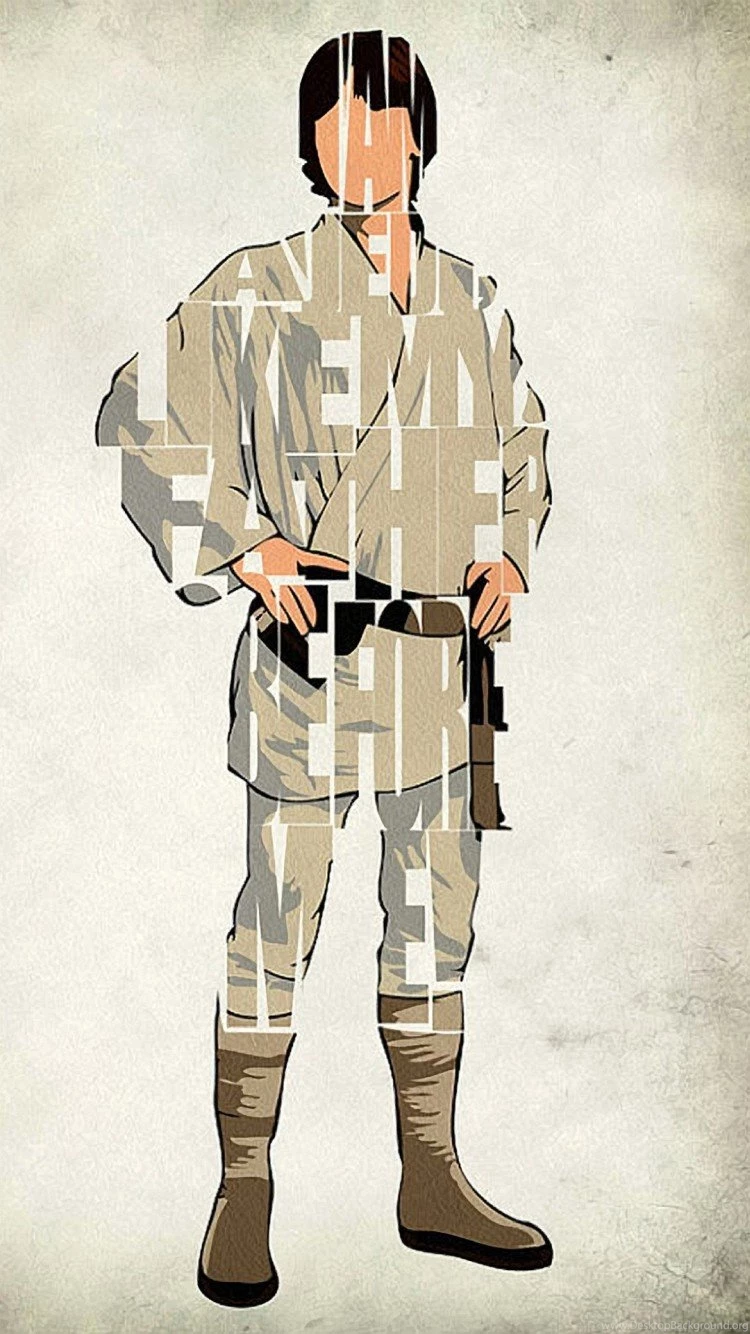 Wallpapers Iphone 6 Letters Luke Skywalker 4 7 Inches 750 X 1334 ...