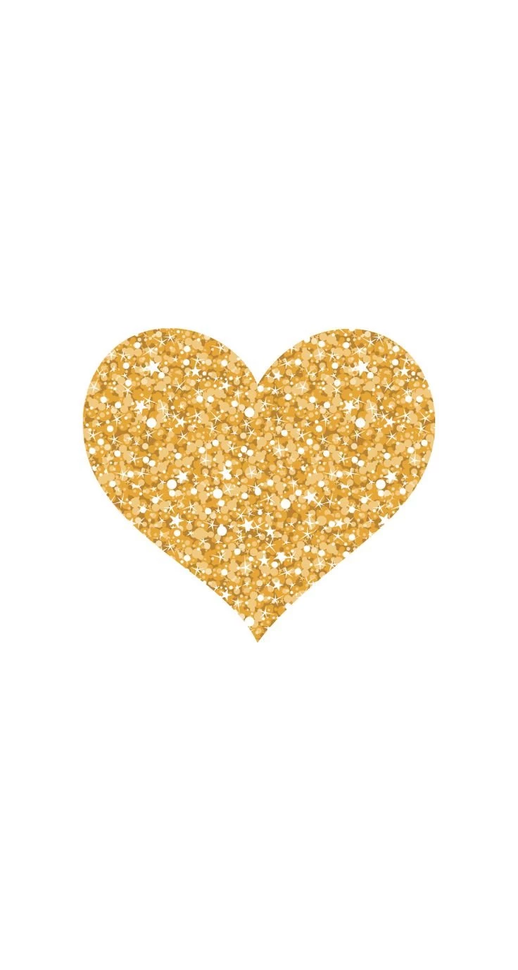 Gold Glitter Heart By Pei