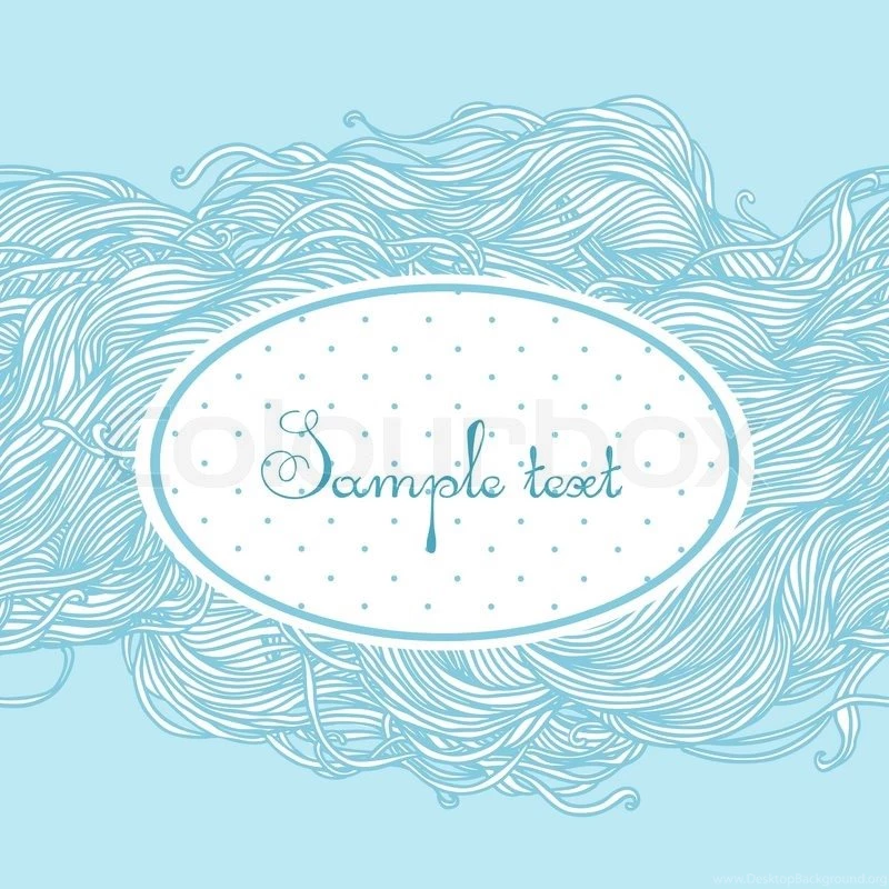 Abstract Light Blue Hand drawn Pattern, Waves Background. Seamless ...