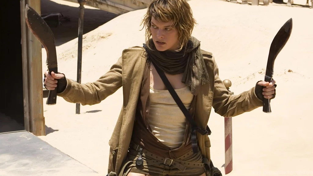 Resident Evil Milla Jovovich Blades Hd Wallpapers (