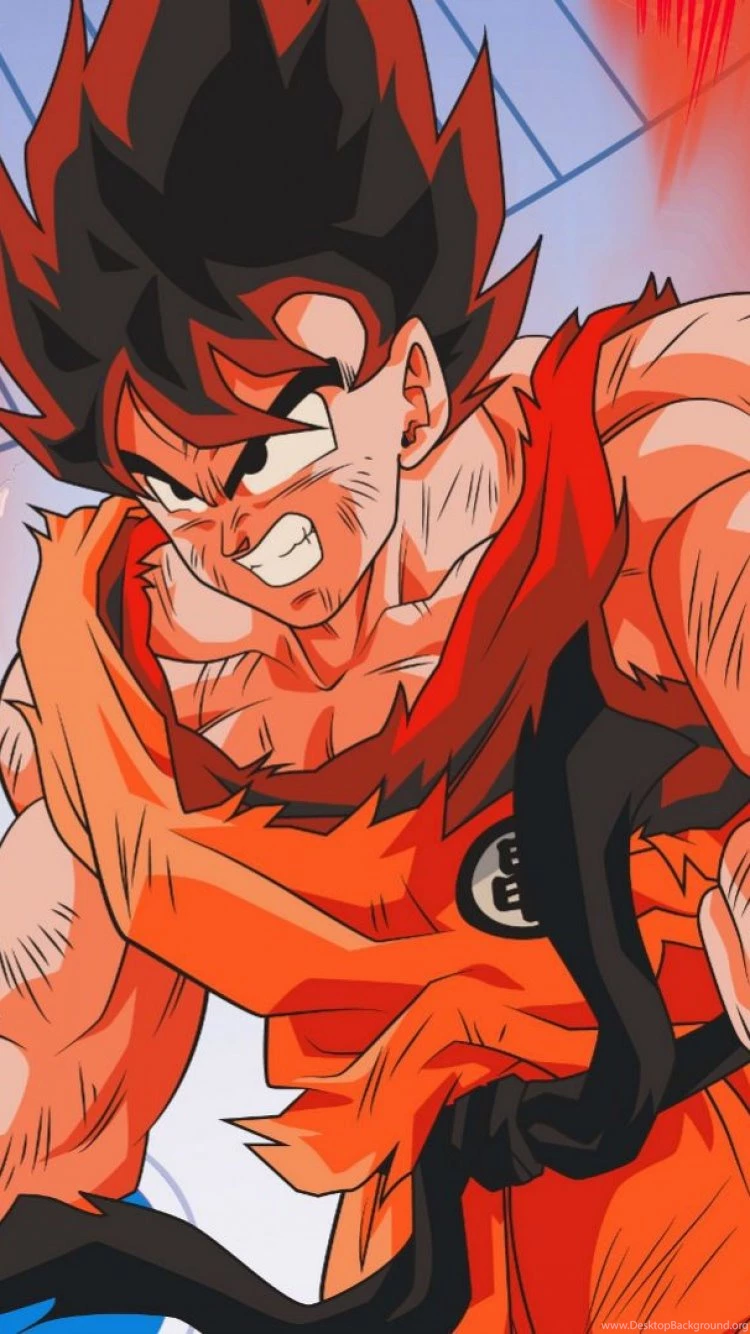 Download Wallpapers 750x1334 Dragon Ball Z, Goku, Aggression, Guy ...