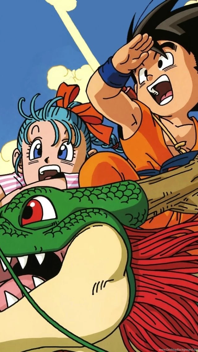 Goku Riding Shenron iPhone 5 Wallpapers