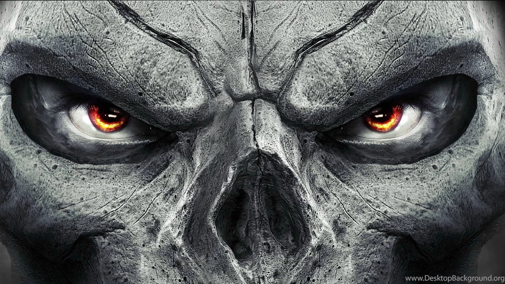 Digital Art, Yellow Eyes, Closeup, Creature, Skull, CGI, Death ...