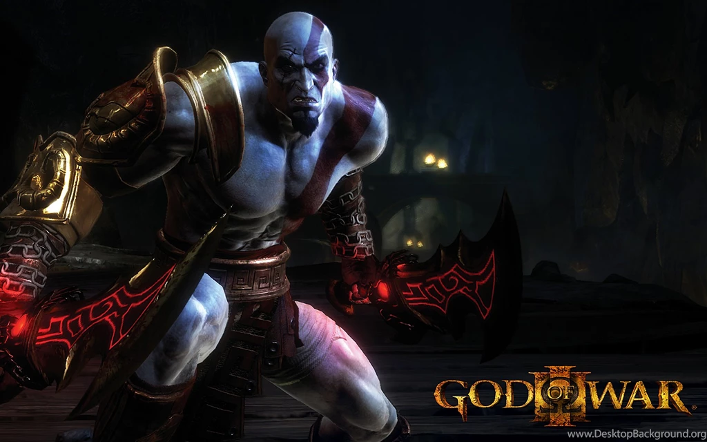 Kratos With Blades God Of War 3 Desktop Wallpapers 2014