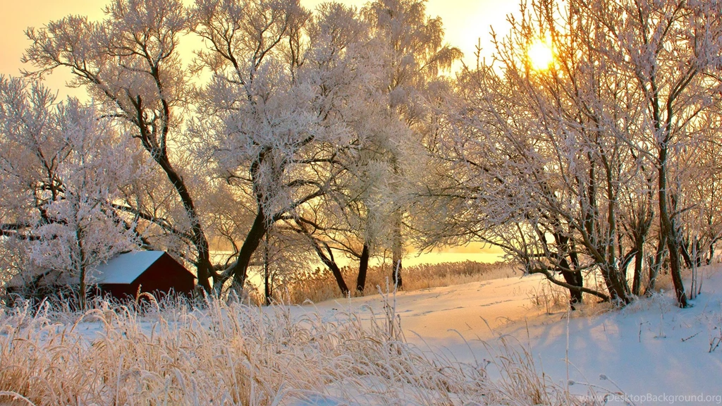 Winter Sunset In Romania Wallpapers And Images Wallpapers ...