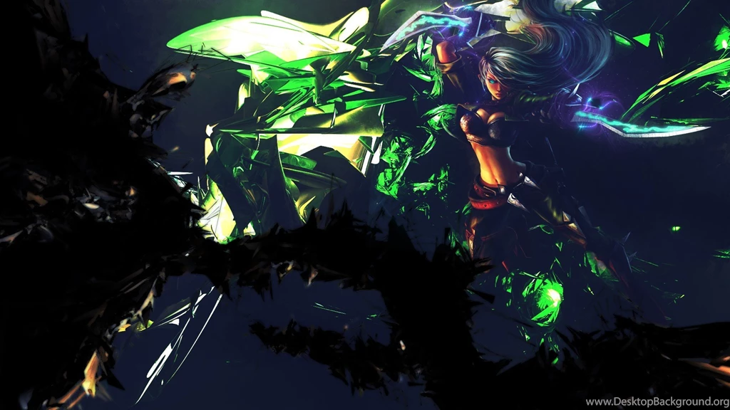 Abstract Video Games League Of Legends Mercenary Katarina Game ...