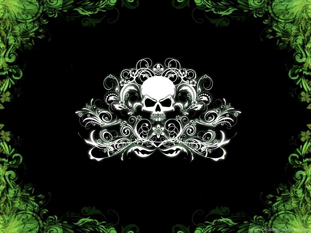 Green Skull Wallpapers   Widescreen HD Wallpapers