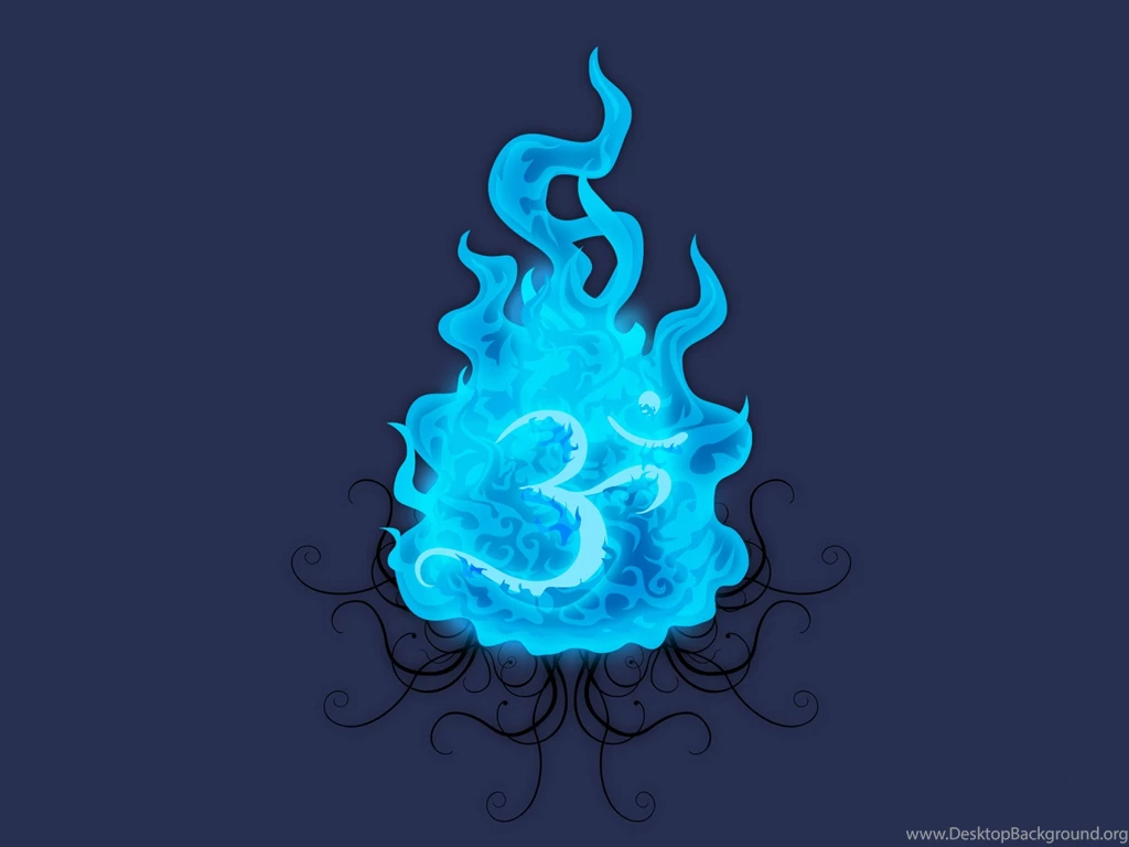 Burning Aum Hindu Symbol For Mobile