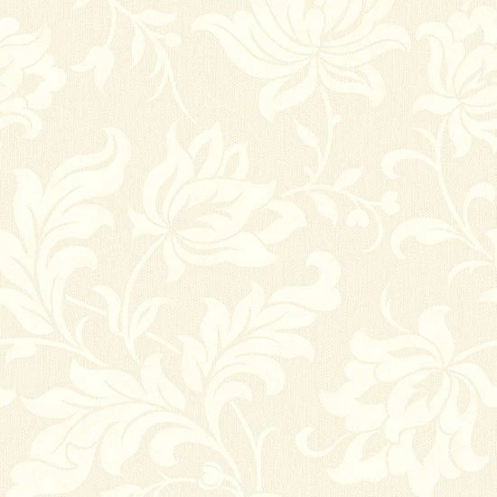 Adeline Floral Pattern Wallpaper, Cream, Sample Contemporary ...