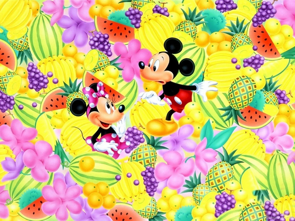 Cartoons Disney Company Fruits Mickey Mouse Minnie Mouse Wallpapers ...