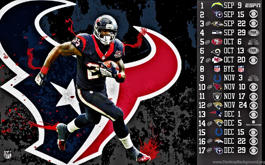 Arian Foster – 2013 Texans Schedule Wallpapers