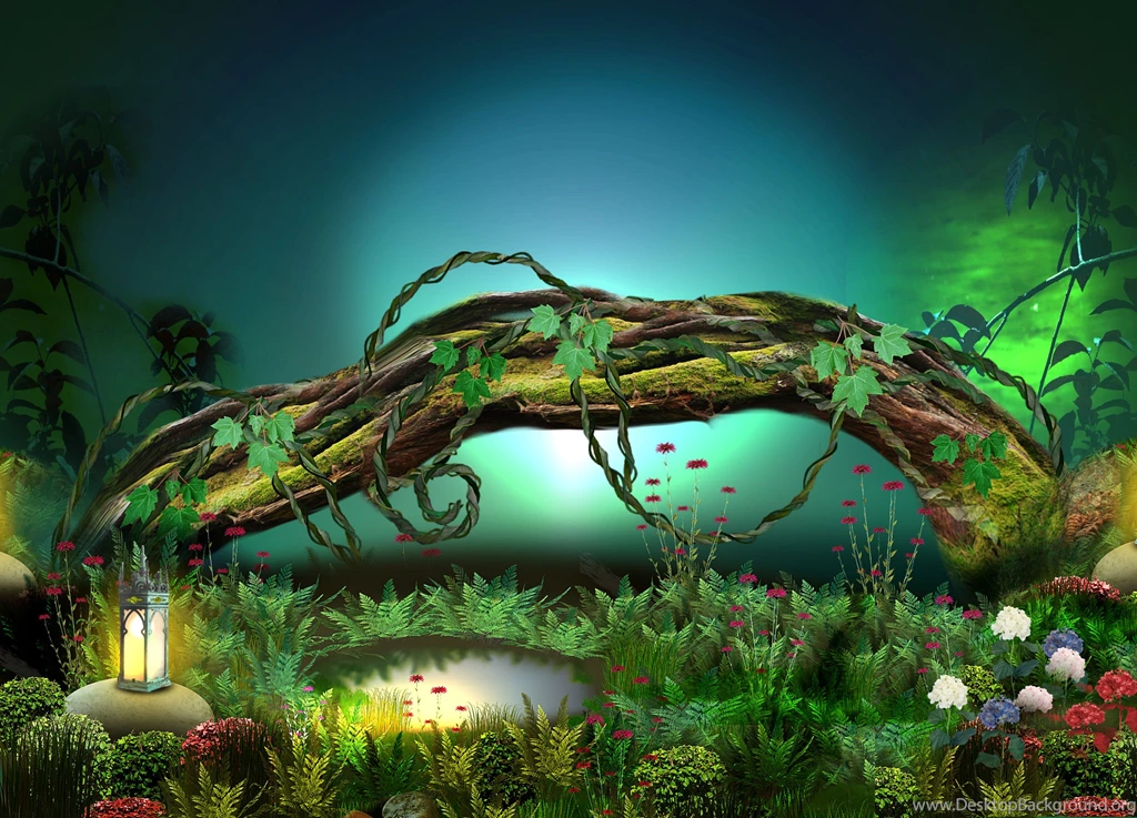 3d Nature Phantasmagoria Fantasy Flowers Forest Wallpapers ...