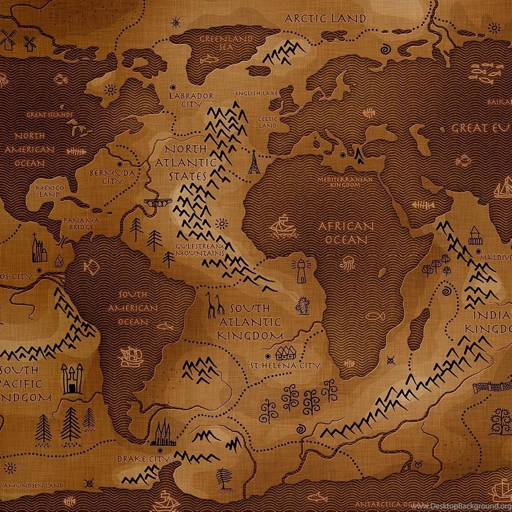 iPad Wallpapers Old World Map In Sepia My HD Wallpapers
