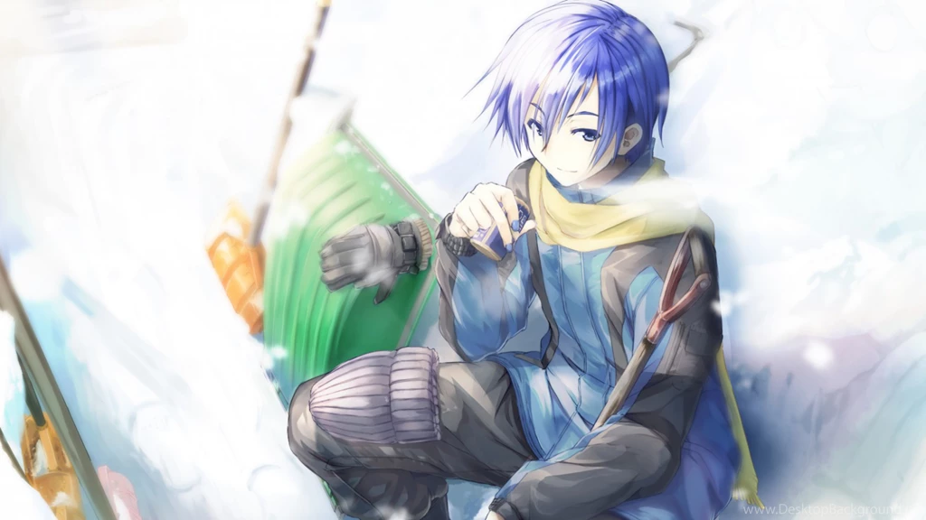 Download Wallpapers 3840x2160 Vocaloid, Kaito, Boy, Art, Winter 4K ...