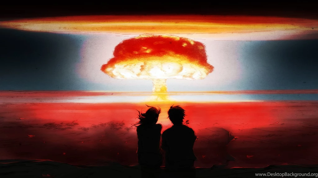 Nuclear Blast Bomb Explosion Anime Drawing Mushroom Cloud Nuclear ...
