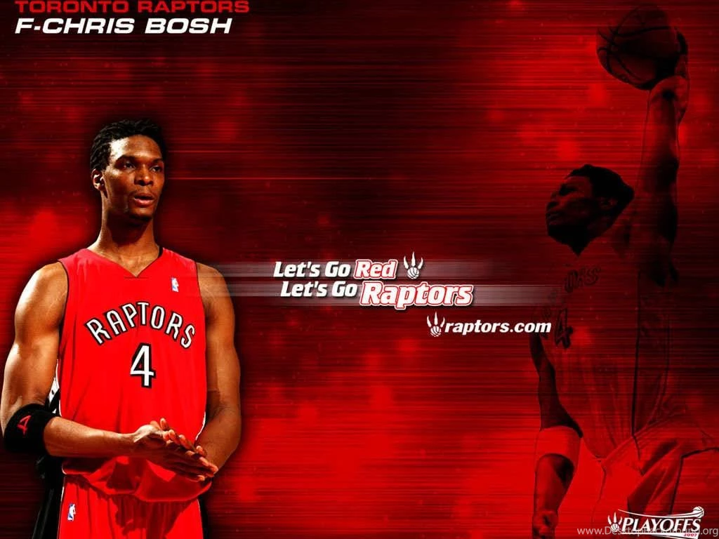 NBA Raptors NO.4 Chris Bosh Go Red Toronto Raptors Wallpapers
