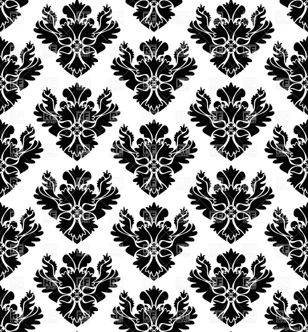 Black And White Damask Wallpapers   Wallpapers HD Wide