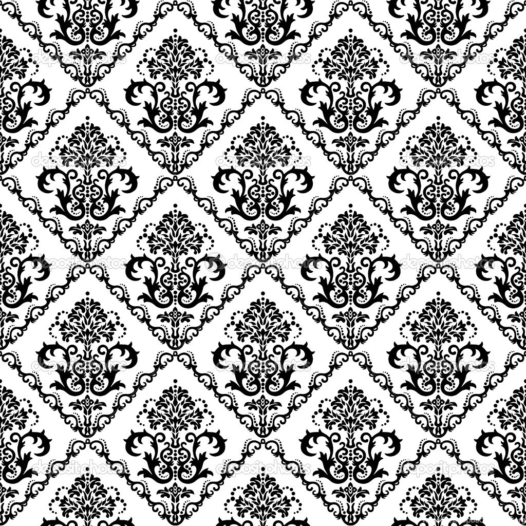 White And Black Damask Wallpapers   Wallpapers HD Wide