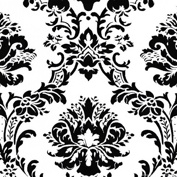 Large Black And White Damask Wallpapers 2016   White Brick Wallpapers