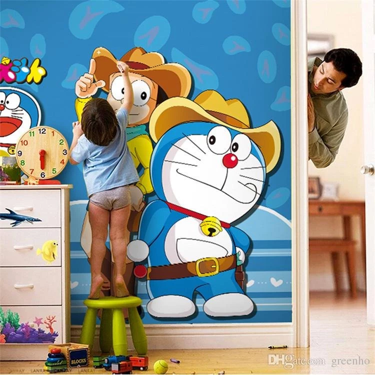Wholesale Japanese Anime Wallpapers Doraemon Wall Mural Cartoon ...