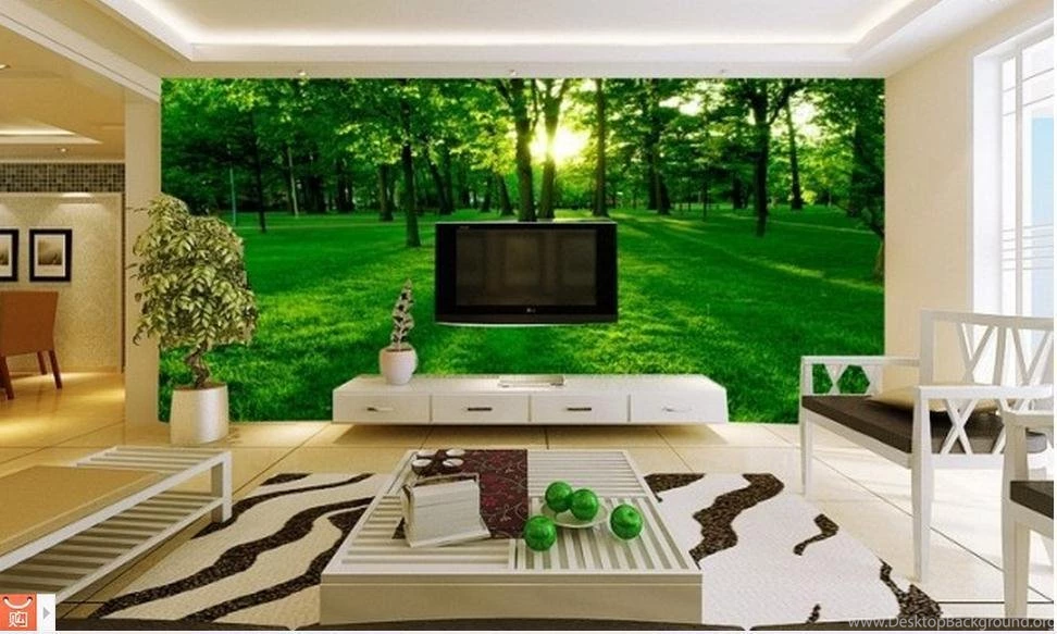 Wholesale Customize Size High Quickly HD Mural 3d Wallpapers Green ...