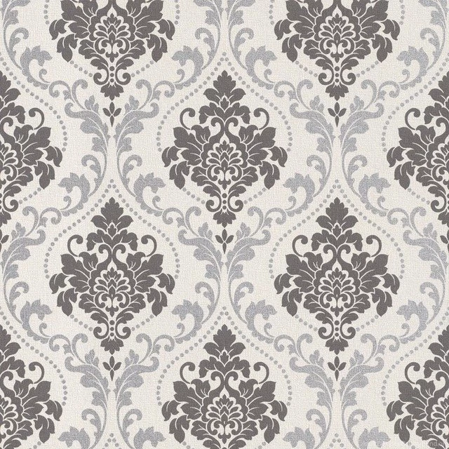 Silver Royal Damask Wallpaper, Sample Wallpapers   Traditional ...