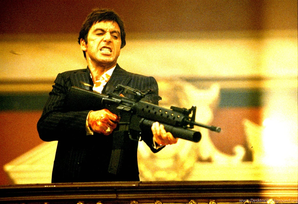 SCARFACE Crime Drama Movie Film Weapon Gun Battle Dark Blood ...