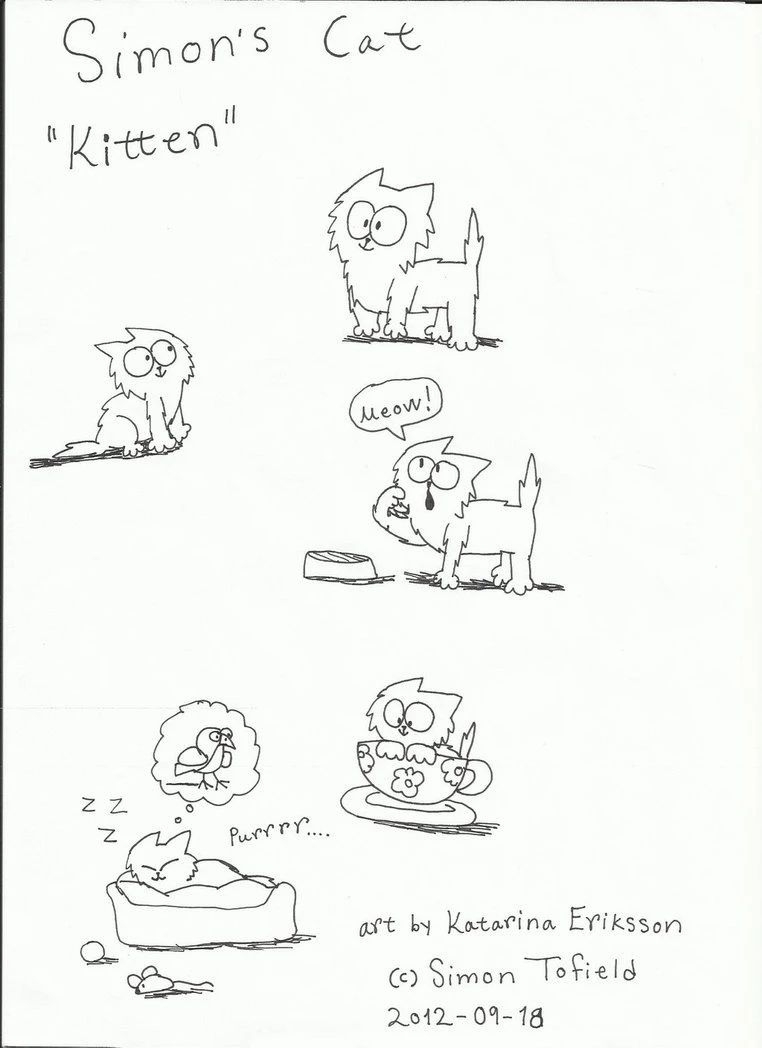 The Kitten From Simon's Cat Scanned Version By KatarinaTheCat On ...