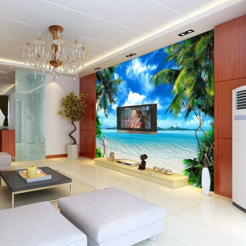 Tv Backgrounds Wall 3d Wall Murals Wallpapers Southeast Asia Scenery ...