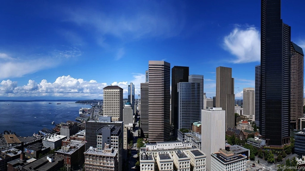 1366x768 Seattle Skyscrapers Wallpapers