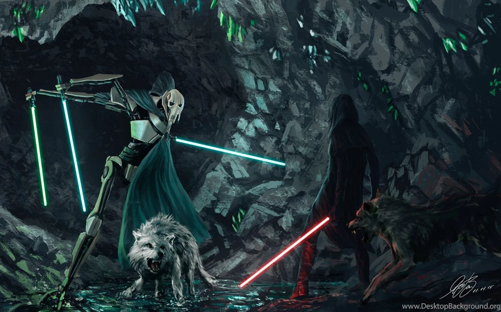 General Grievous Vs Sith Lord Commission Painting By Entar0178 On ...