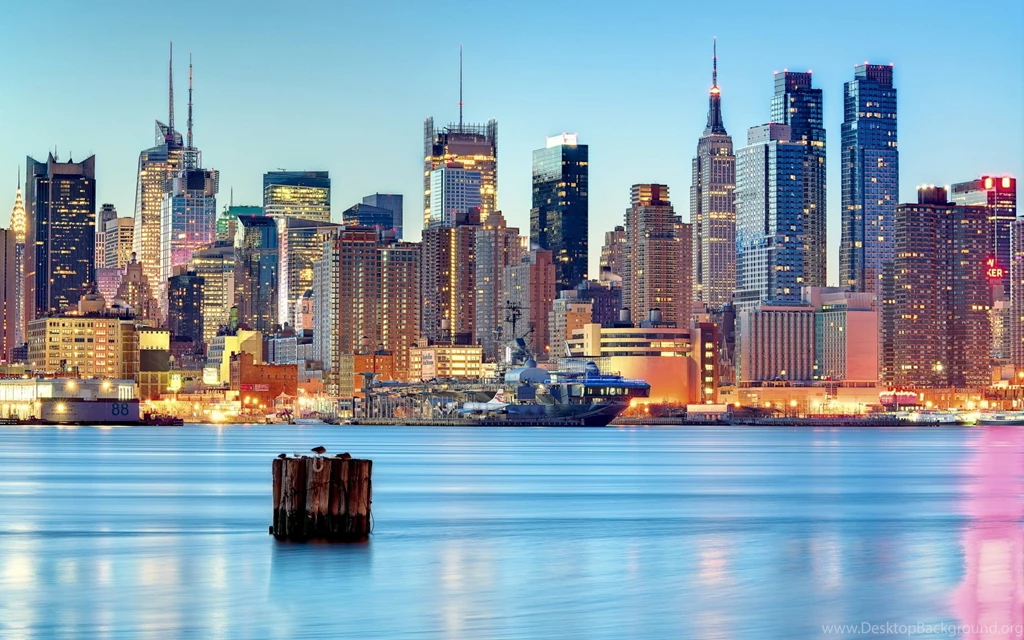 United States New Jersey Weehawken New York City Reflection ...
