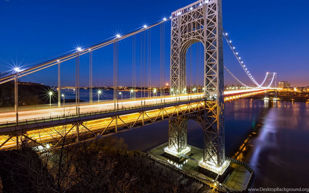 Bridges Tunnels Port Authority New Jersey Hotels Lights Sea Sky ...