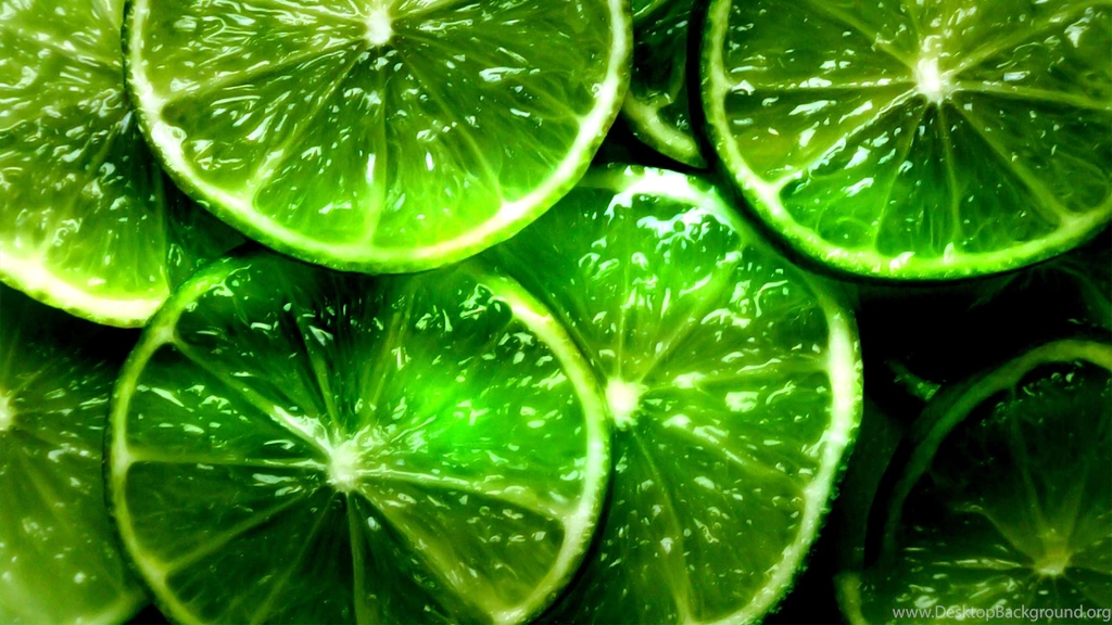 HD Backgrounds Lime Green Slices Pattern Wallpapers