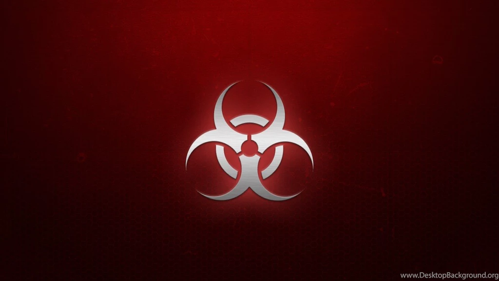 Wallpapers Radioactive Red Biohazard 1366x768