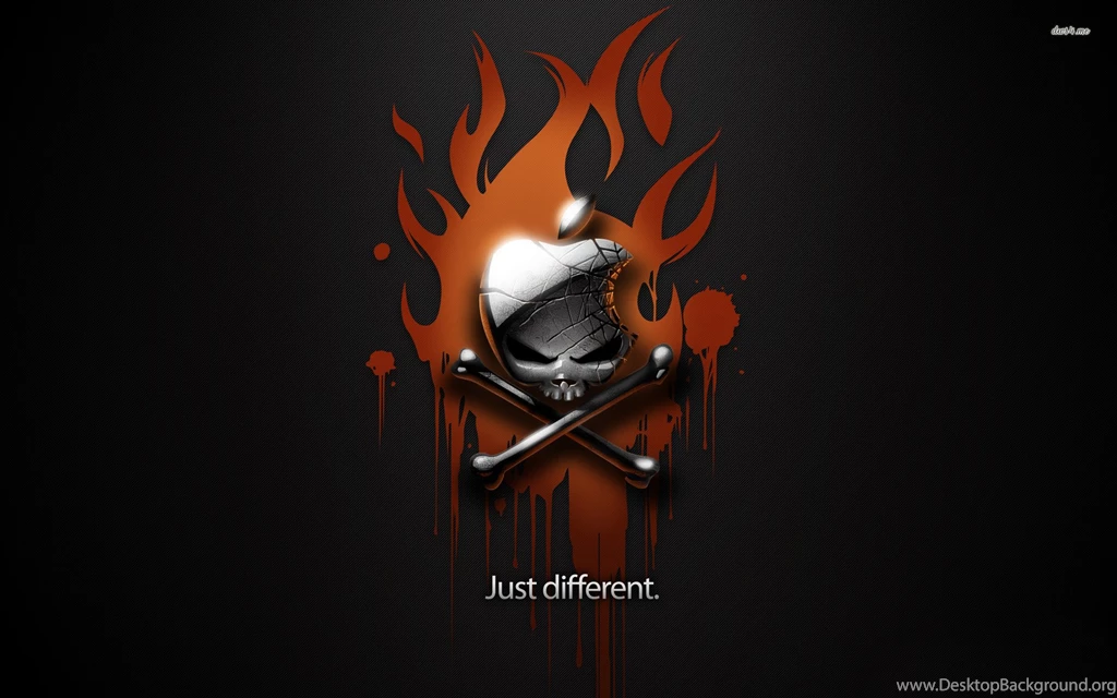 Burning Skull Apple Logo Wallpapers Computer Wallpapers