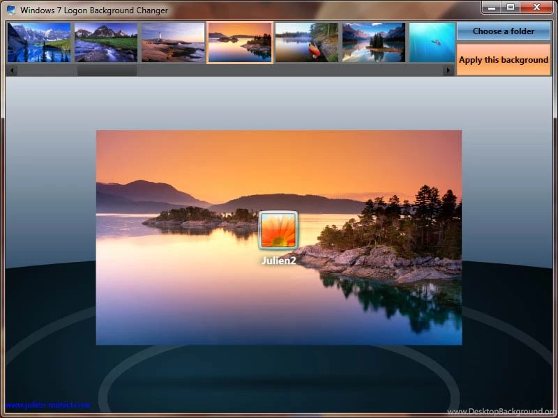 Windows 7 Logon Backgrounds Changer – Customize Windows 7 Welcome ...