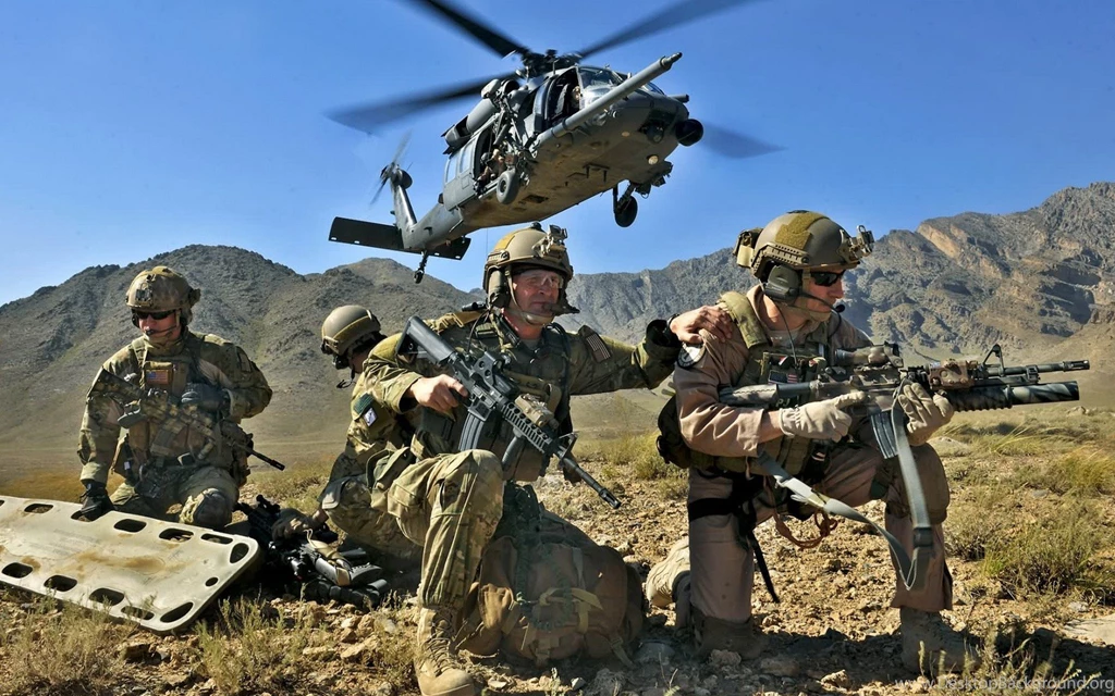Three Army Man On Mission Image