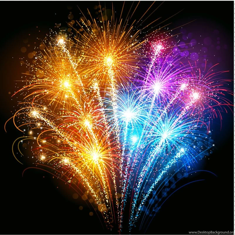 Gorgeous Fireworks Backgrounds Vector