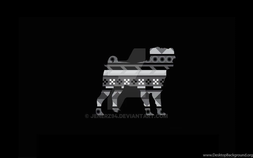 Desktop Wallpapers   Aztec Pug (Black) By Jenerz94 On DeviantArt