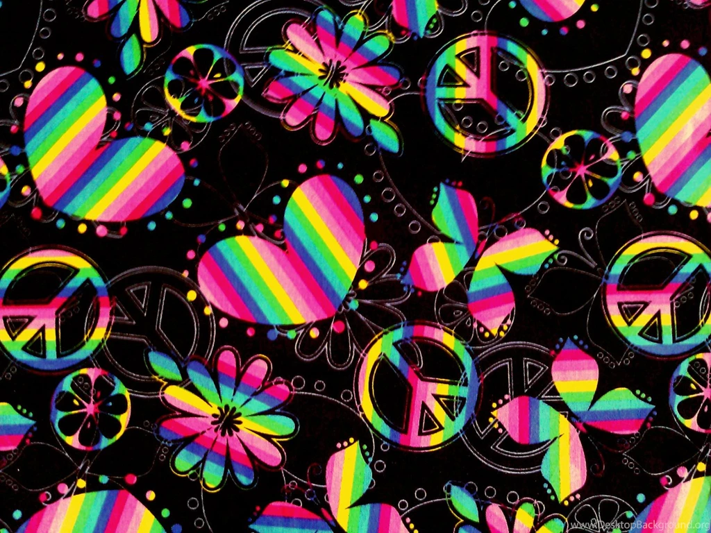Neon Peace Sign Wallpapers Bing Images