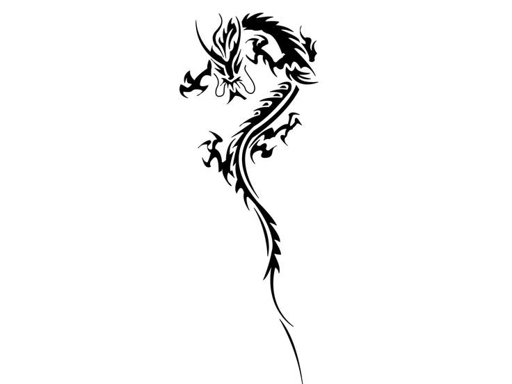 Japanese Tribal Dragon On The Ground Tattoo Wallpapers